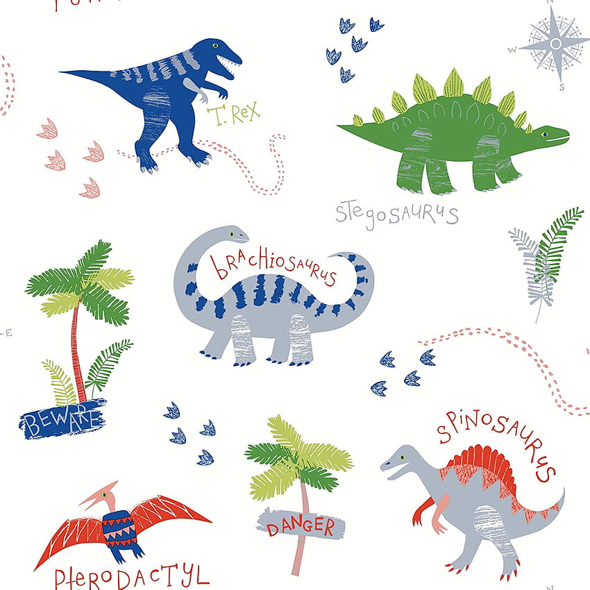 Arthouse, Kids Dino Doodles , Green Blue and Red: Home & Kitchen, blue dinosaur HD phone wallpaper