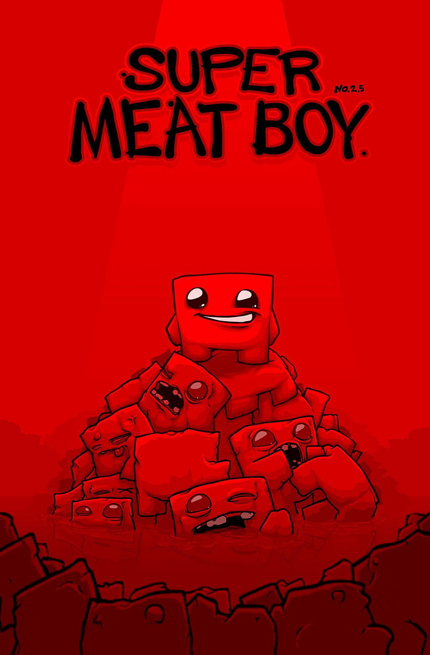 Arte de Super Meat Boy fondo de pantalla del teléfono