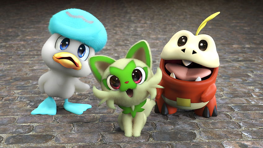 Soft-Gen9-Starter, Pokémon Scharlachrot und Violett HD-Hintergrundbild