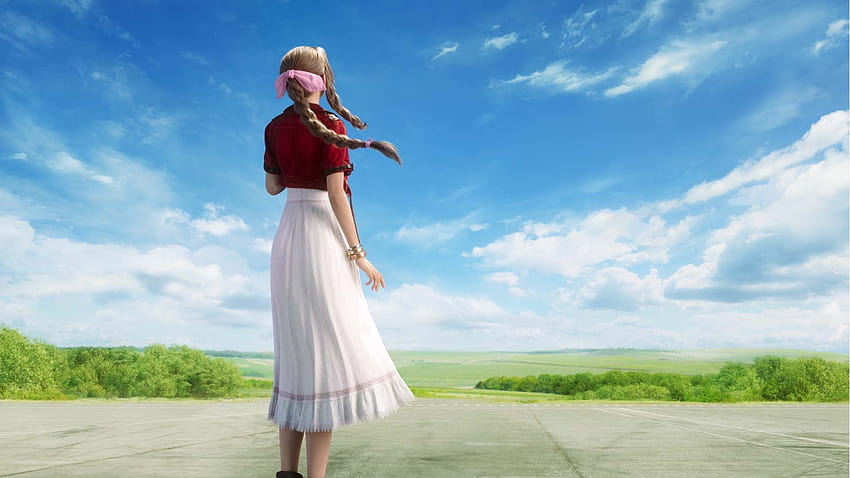 Recensione di Final Fantasy VII Remake, estetica blu di Final Fantasy Sfondo HD