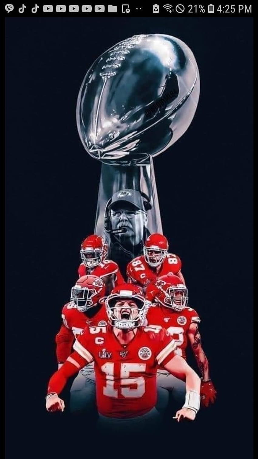 Got this as my current iPhone wallpaperanyone gothaveseen this same  shot only with Brady in Buck colors and Frank in the home colors TIAGO  CHIEFS  rKansasCityChiefs