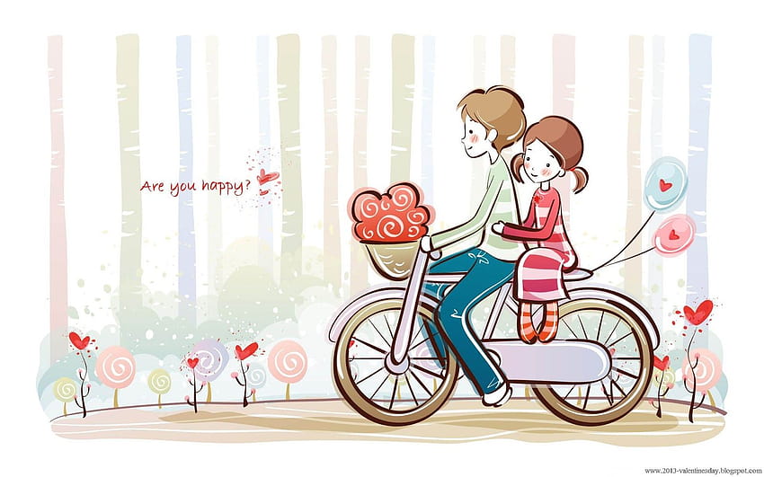 Cute Cartoon Couple Love for, anime couple dp HD wallpaper