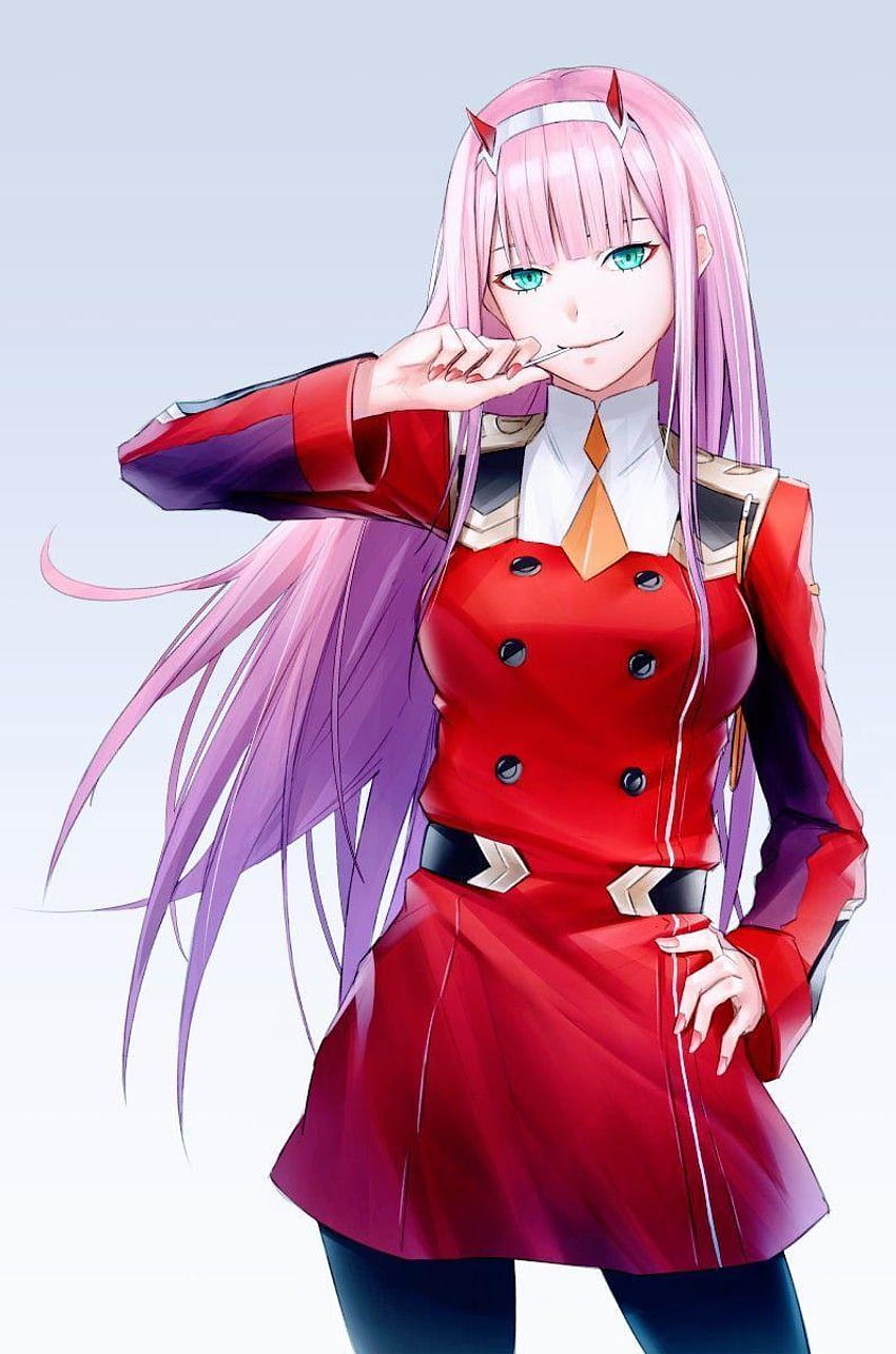 anime zero two android HD phone wallpaper