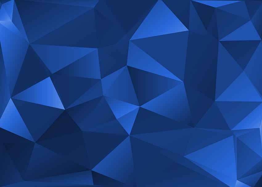 4 Polygon, blue polygons HD wallpaper