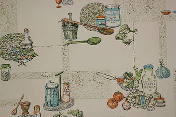 1950s Kitchen Vintage Wallpaper  Hannahs Treasures Vintage Wallpaper