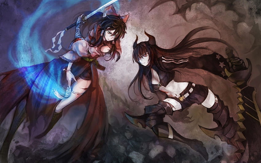 Anime girls sword fighting HD wallpapers | Pxfuel
