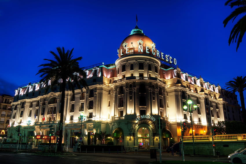 Le Negres'co Hotel, Nice France, hotel building HD wallpaper