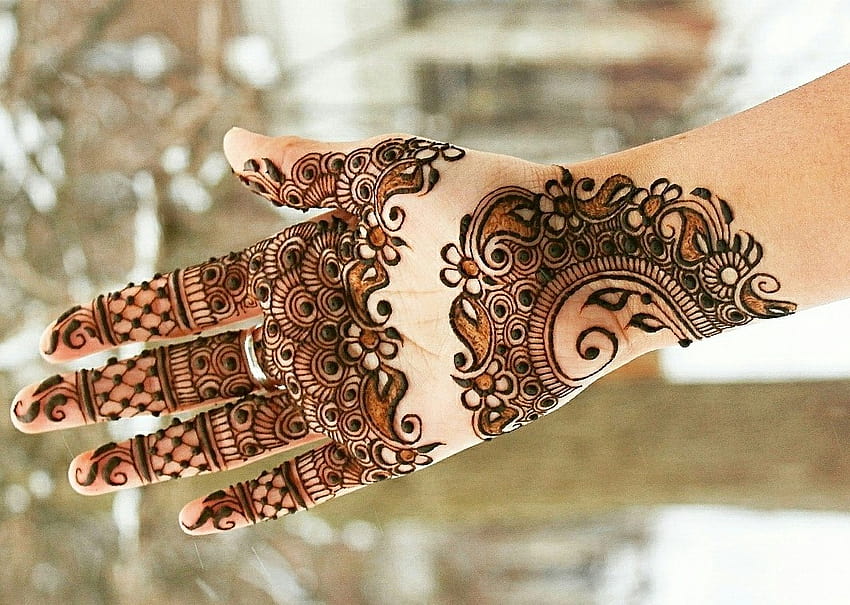 Designs exclusivos de henna, mehedi papel de parede HD