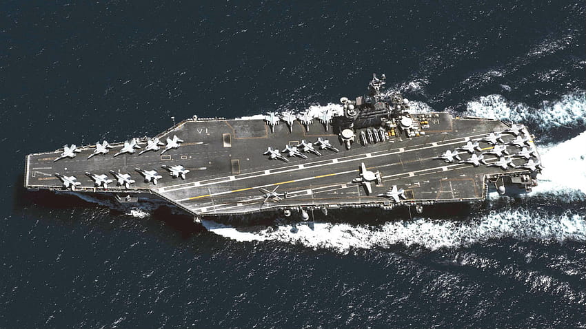 Atemberaubender US-Flugzeugträger, Flugdeckschiff HD-Hintergrundbild