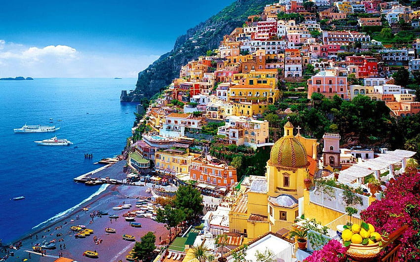 Positano Amalfiküste Italien PNG HD-Hintergrundbild