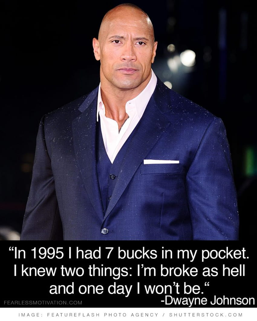 10 of the Best Motivation Quotes by Dwayne Johnson HD phone wallpaper