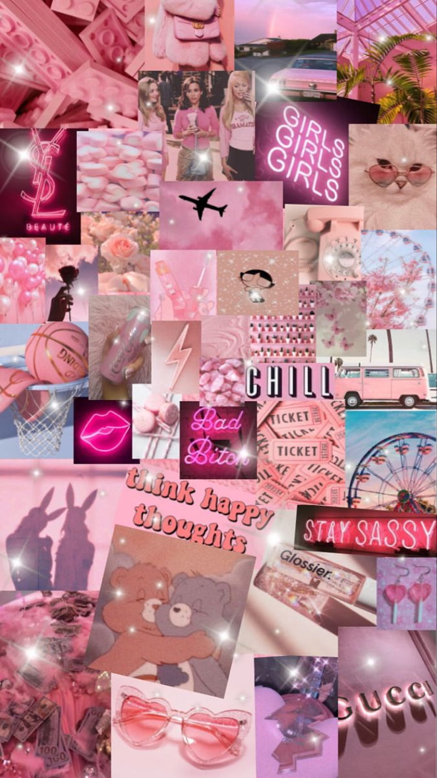 Pink aesthetic, pink spring collage HD phone wallpaper | Pxfuel