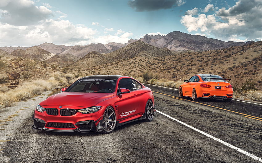 BMW M4, Oranye, Mobil, Merah, Mobil Sport, bmw oranye Wallpaper HD