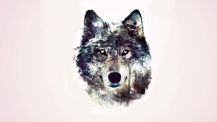 Wolf Full and Backgrounds, hipster art HD wallpaper