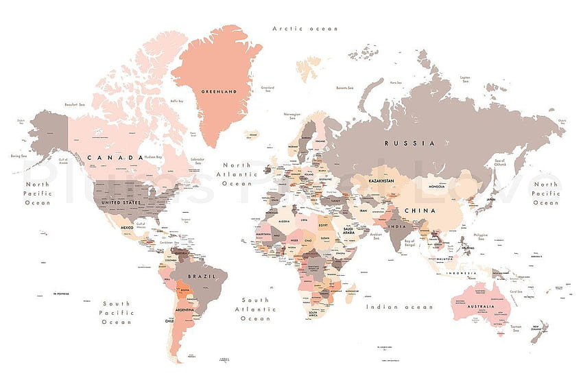 Carte du monde Esthétique, carte du monde esthétique Fond d'écran HD