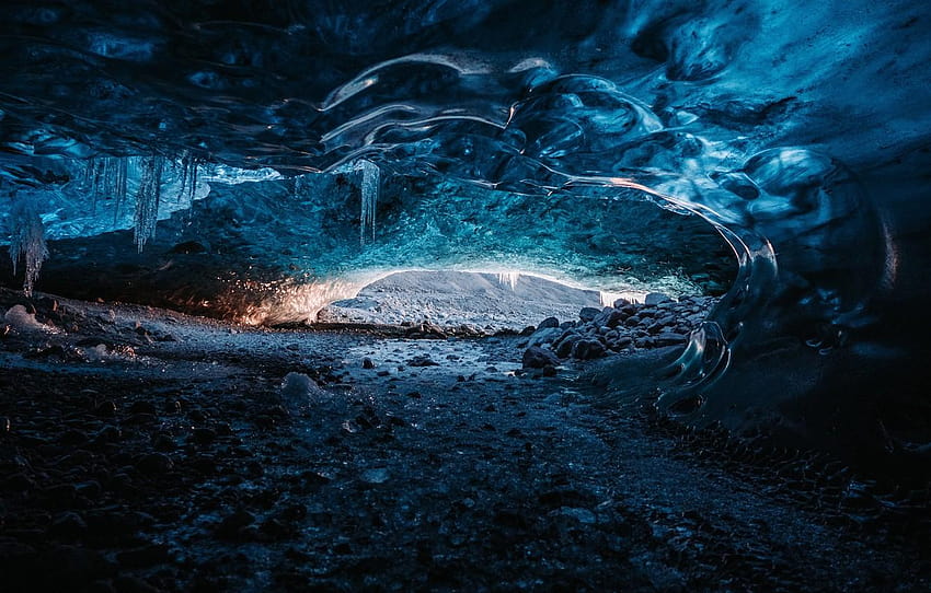 น้ำแข็ง ธรรมชาติ แช่แข็ง หิน ไอซ์แลนด์ ถ้ำ Jökulsárlón แช่แข็งธรรมชาติพิเศษ วอลล์เปเปอร์ HD