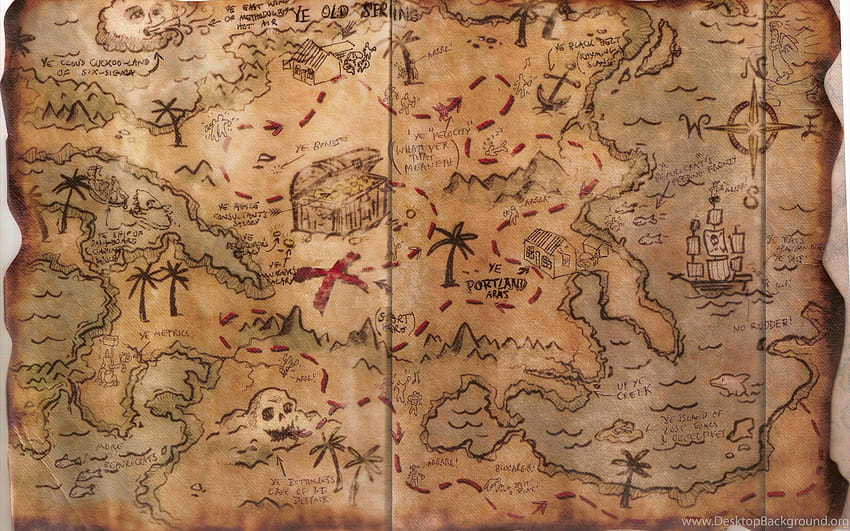 宝の地図、ヴィンテージの世界地図 高画質の壁紙