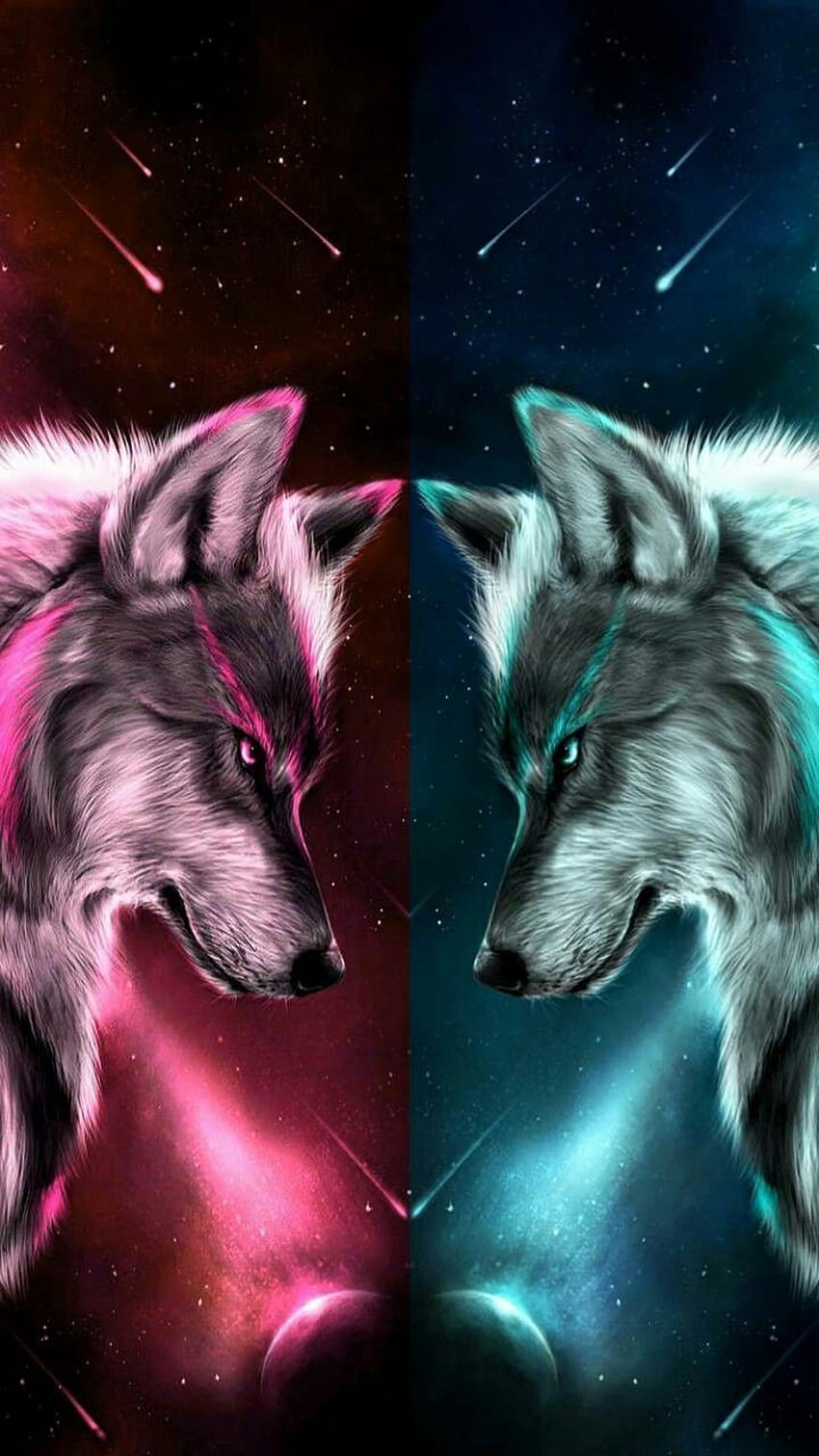Fire and Ice Wolf on Dog, wolf fire HD phone wallpaper | Pxfuel