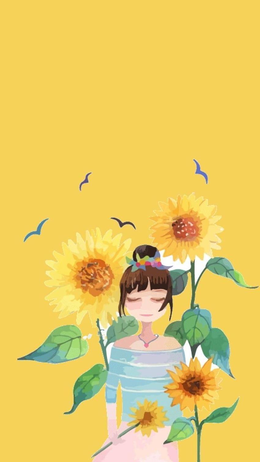 Blossoms of Sunflower: AI Anime Girl's Floral by artbydikidwipurnama on  DeviantArt