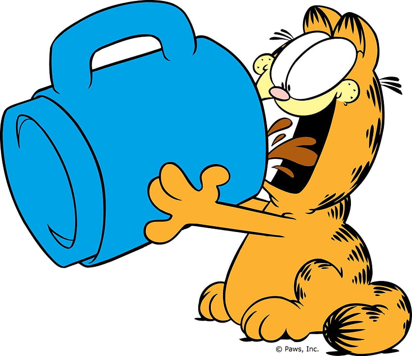 Garfield bebiendo café, garfield con café fondo de pantalla