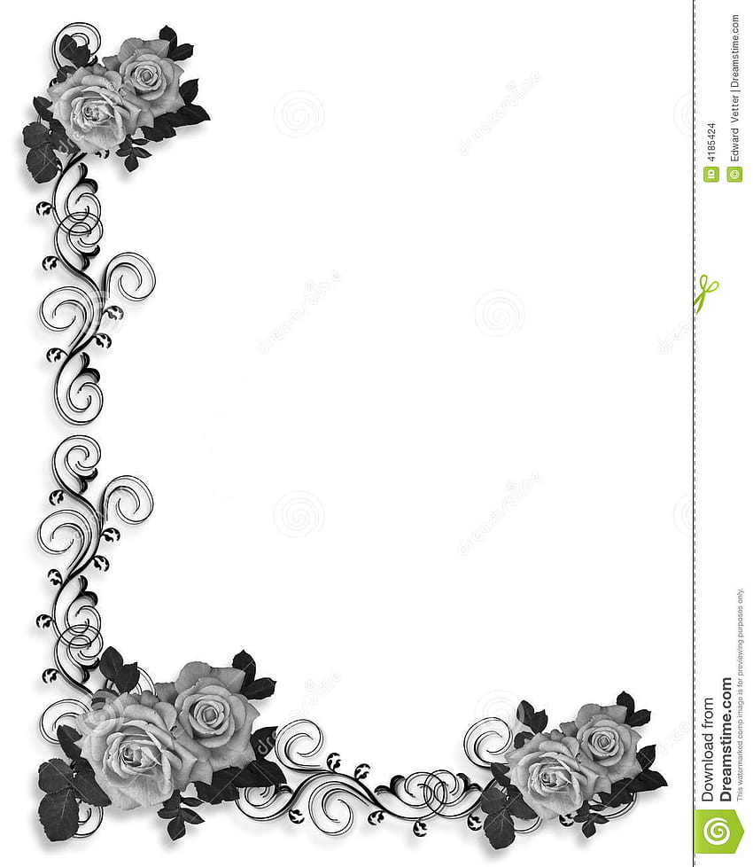 Hand draw ink wildflowers wallpaper border pattern white Stock  Illustration  Adobe Stock
