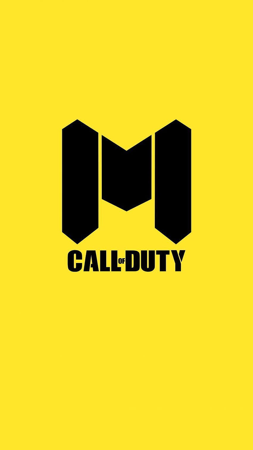 Жълти фонове с мобилно лого на Call of Duty през 2020 г., codm HD тапет за телефон