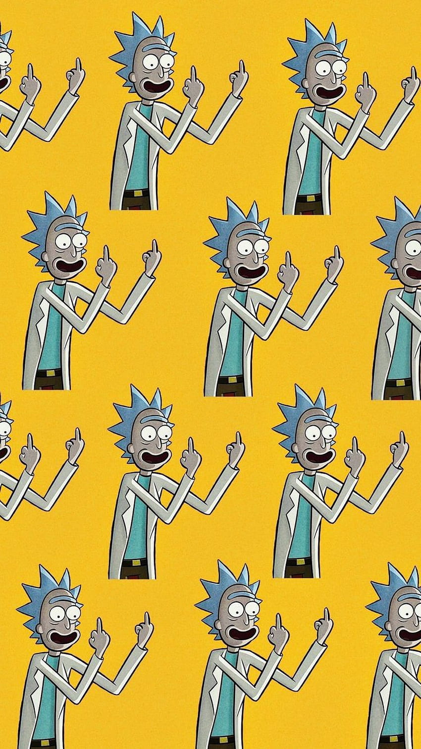 Rick And Morty Middle Finger HD phone wallpaper