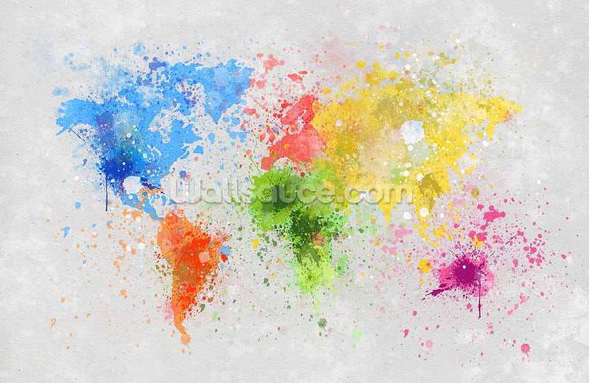 Weltkarte Malerei Wand HD-Hintergrundbild