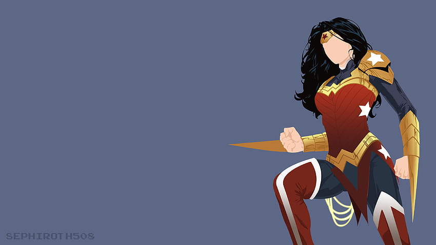 Minimalist Wonder Woman, wonder woman sign HD wallpaper