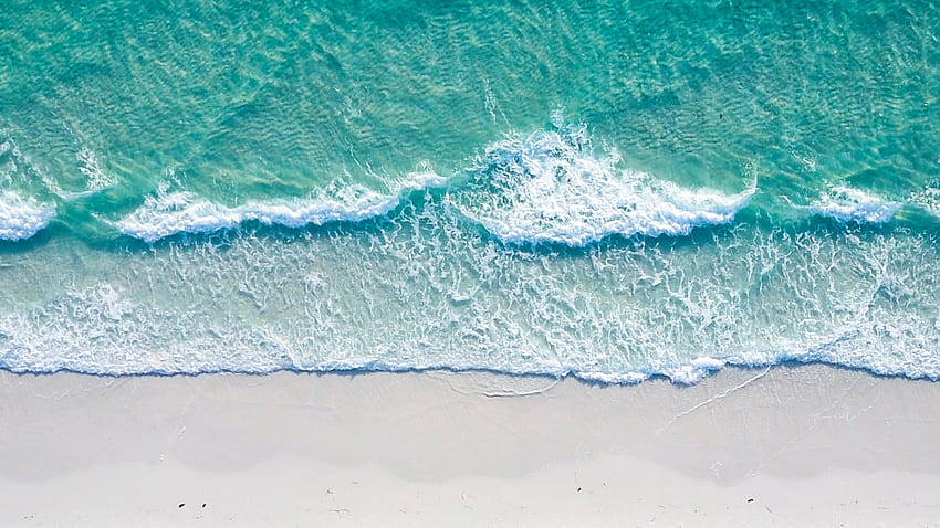 Ocean, Coast, Aerial View, Sand, Beach, Surf, ocean waves beach sand coast HD wallpaper