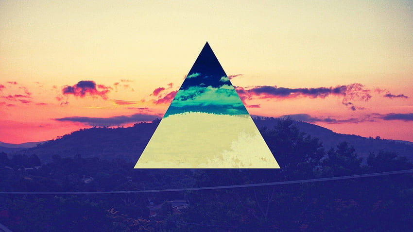 Color Spectrum Hipster Mountains Pink Floyd Science Sunset Swag, swag tumblr backgrounds HD wallpaper