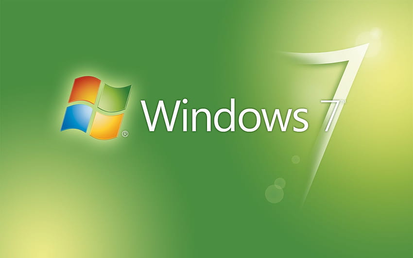 โลโก้ Windows 7 สีเขียว, โลโก้ วอลล์เปเปอร์ HD