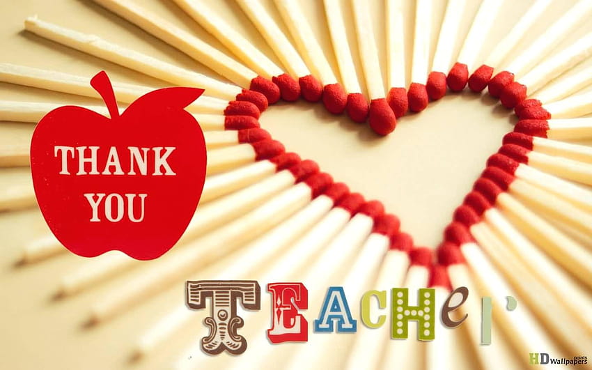 Thank You Teacher Happy World Teachers Day Valentines, valentines teachers HD wallpaper