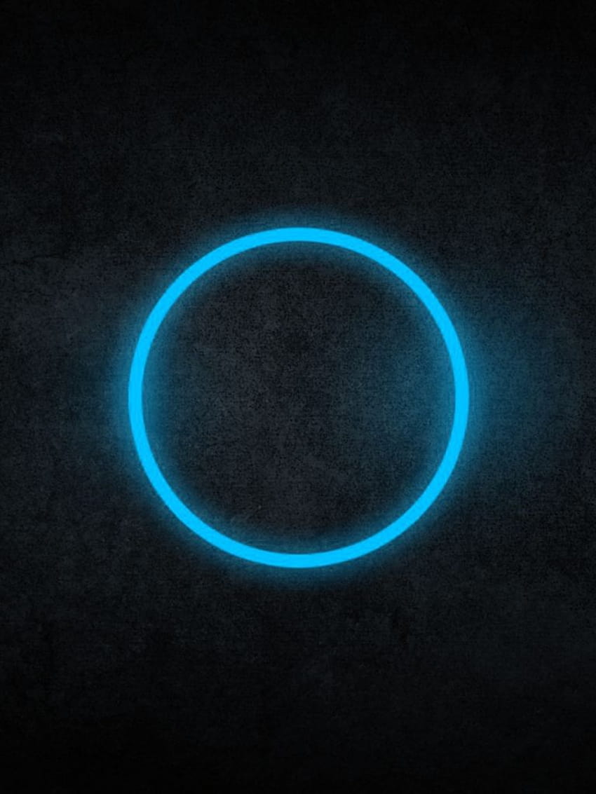 วงกลมสีดำสีน้ำเงินวงแหวนพื้นหลังศิลปะนีออนสีฟ้า [1920x1200] สำหรับ , มือถือและแท็บเล็ตของคุณ, วงแหวนนีออน วอลล์เปเปอร์โทรศัพท์ HD