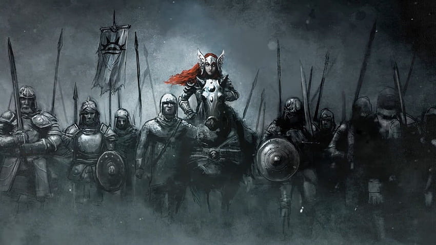 Baldurs Gate, Video Games, Concept Art, Knights, Women, Redhead, women viking HD wallpaper
