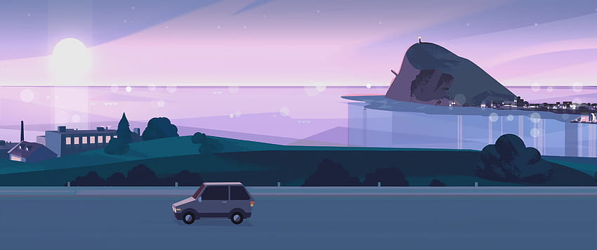 The End of Steven Universe Future [3440x1440] : Panoramiczny, Steven Universe podczas jazdy Tapeta HD