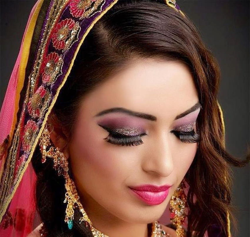 Maquiagem nupcial indiana ... dica, mulheres noivas papel de parede HD