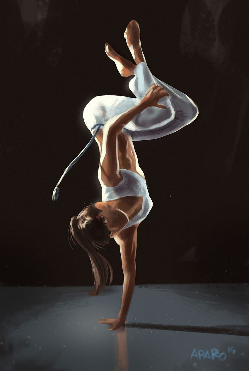 Arte de Vince Aparo, capoeira mujeres fondo de pantalla del teléfono