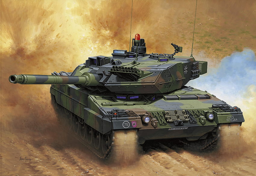 military Tanks Tank Leopard 2A Painting Art 3016x2079, army tank HD wallpaper