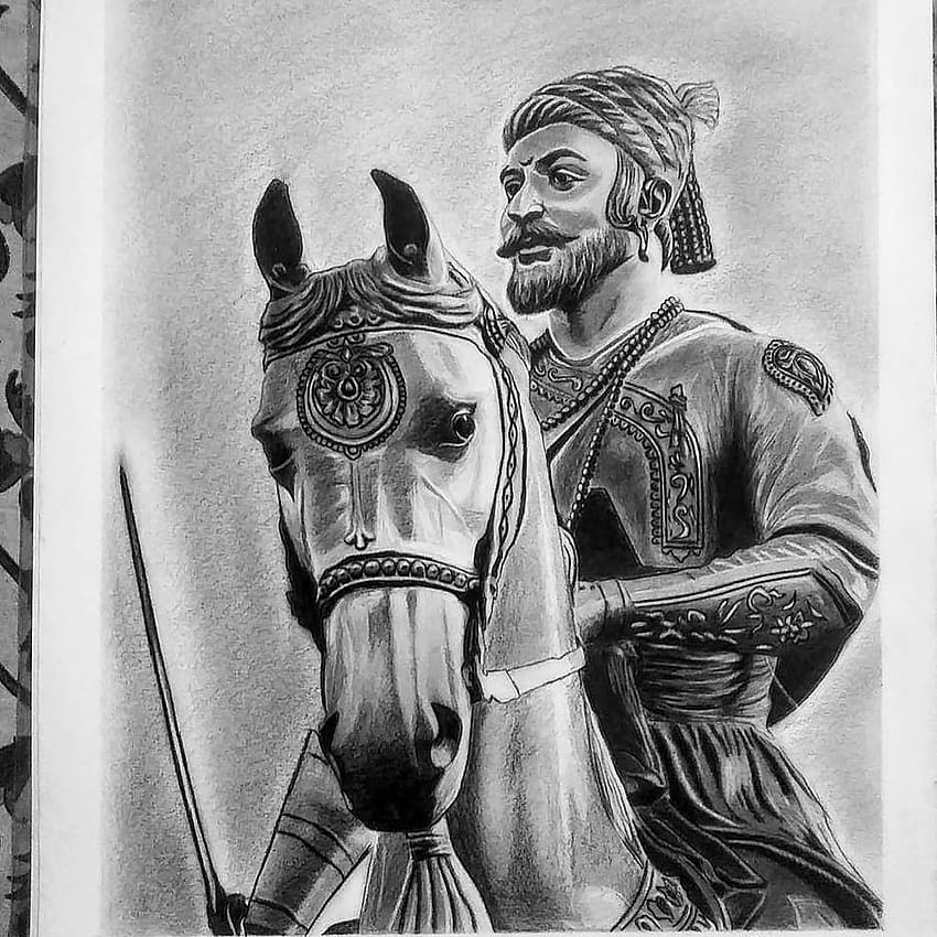 Shivaji Maharaj Drawing by Vijay Shinde | Saatchi Art