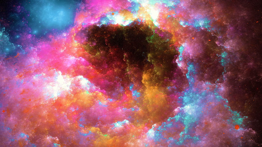 Colorful Nebula Digital Art, colorful space digital art abstract HD wallpaper