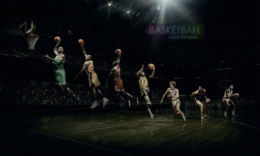 evolution basketball los angeles lakers larry bird michael jordan kevin garnett magic johnson chicag – Animals Birds HD wallpaper