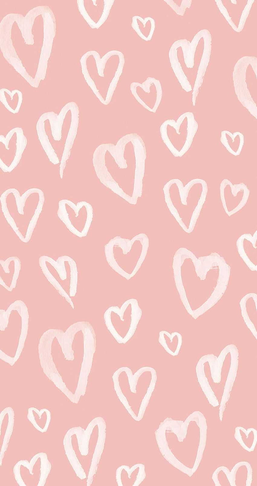 pink heart aesthetic iphone HD phone wallpaper