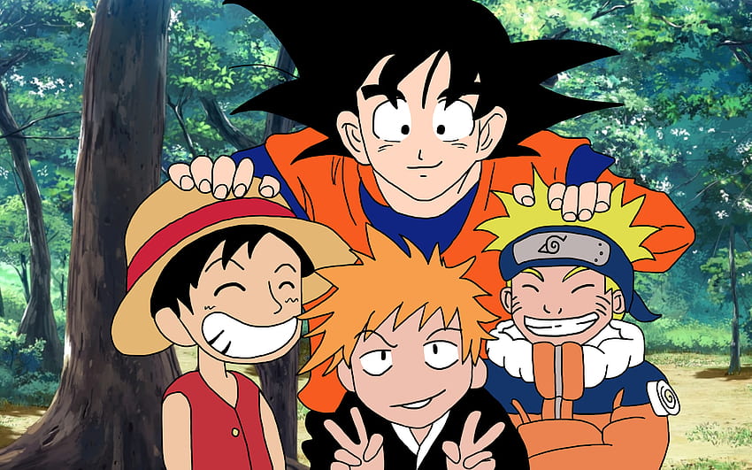 2K Free download | The Big Three + Goku [2880x1800] : Naruto, goku and ...