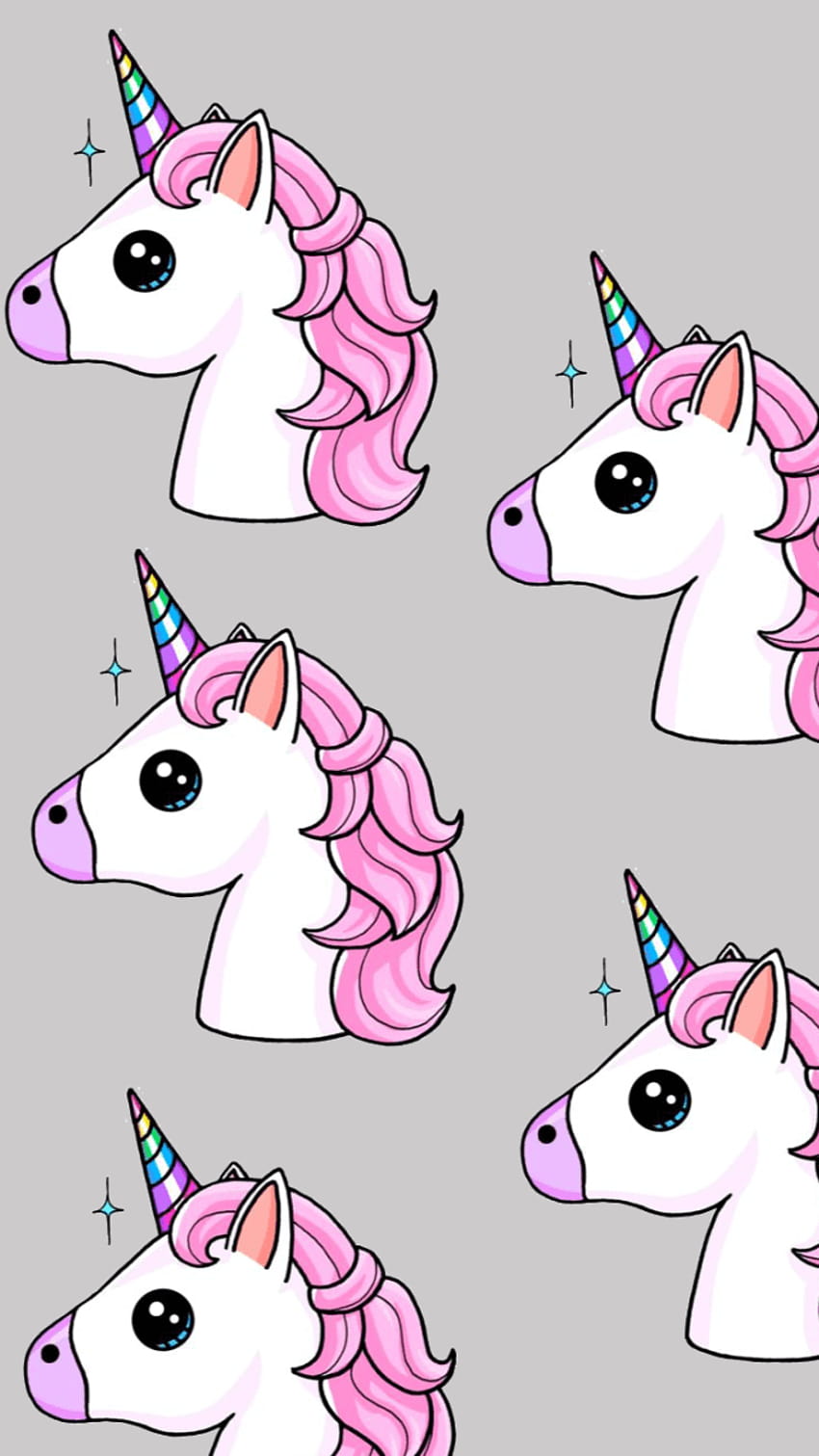 Şirin Girly Unicorn Emoji, galaksi tek boynuzlu atı HD telefon duvar kağıdı