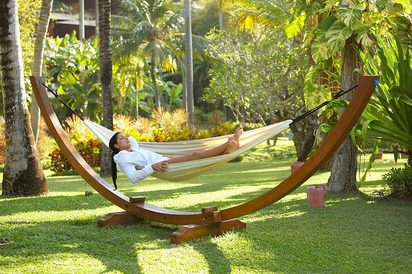 Woman Relaxing In Hammock HD wallpaper | Pxfuel