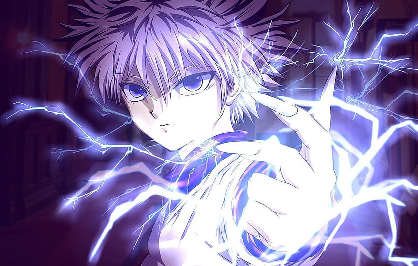 Game, lightning, blue, anime, power, short hair, boy, anime boy power up HD  wallpaper | Pxfuel