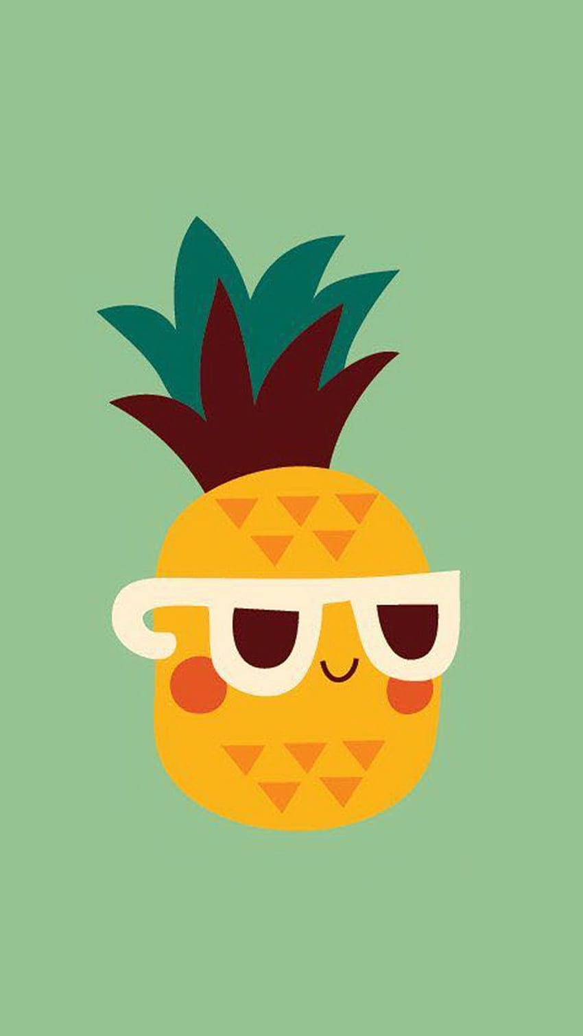 Ananas Kawaii, ananas animato Sfondo del telefono HD
