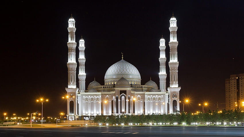 Mezquita del Sultán Hazrat de Astana Arquitectura asombrosa fondo de pantalla