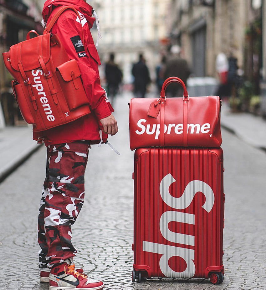 Supreme x Louis Vuitton x Suitcase x Off, supreme backpack HD phone  wallpaper
